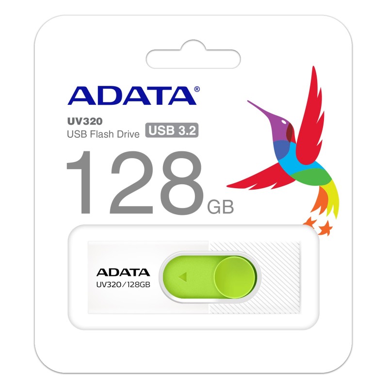 128GB USB UV320 ADATA WHITE, 4713218462855 / AUV320-128G-RWHGN