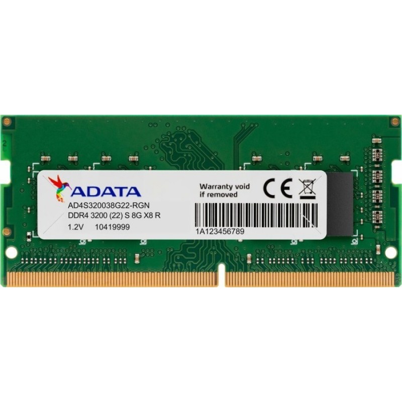 8GB DDR4 3200 ADATA SODIMM, AD4S32008G22-BGN / AD4S320038G22-SGN