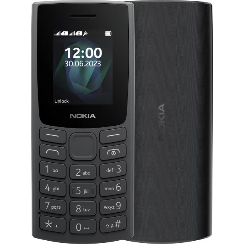 NOKIA 105 DS CHARCOAL 2023, 105 TA-1557 DS BG RO CHARCOAL / 1GF019CPA2L04