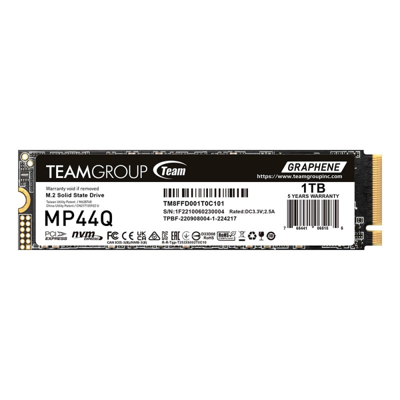TEAM SSD MP44Q 1TB M2 PCI-E, TM8FFD001T0C101