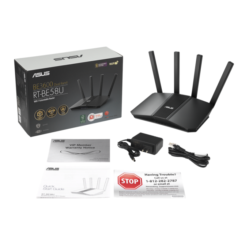 ASUS RT-BE58U WIFI7, 4711387452943 / 90IG0910-MO3C00