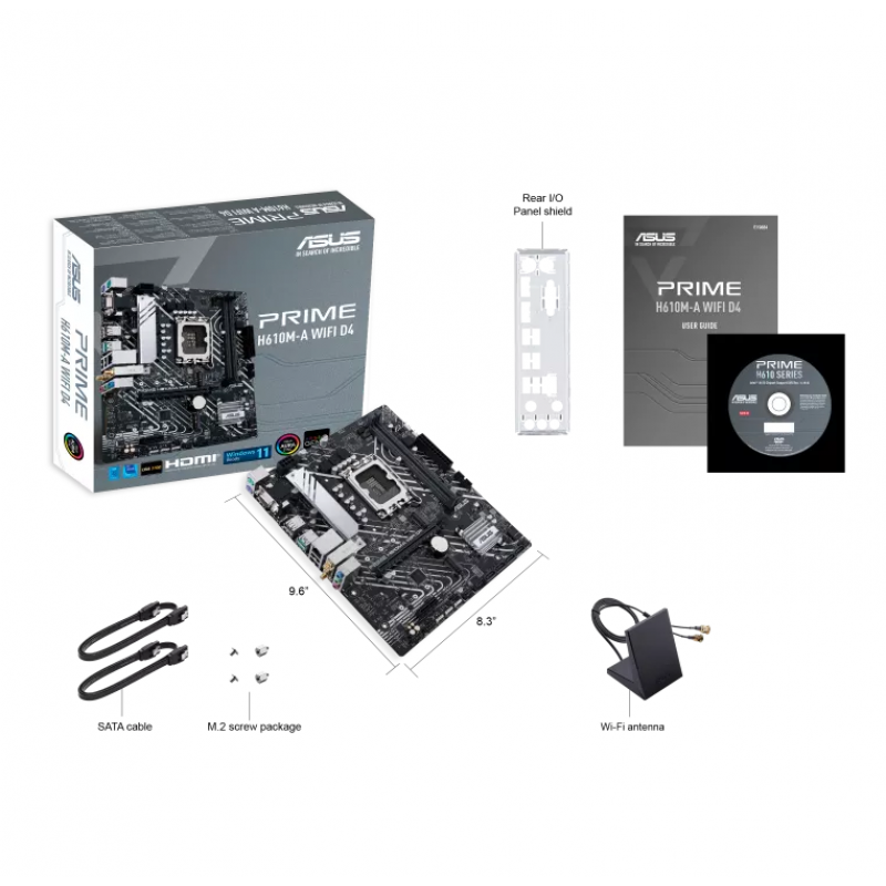 ASUS PRIME H610M-A WIFI D4, 4711081758211 / 90MB1C80-M0EAY0