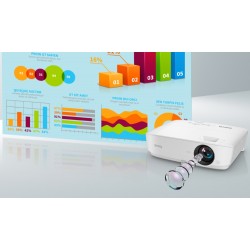 BenQ MS536, DLP, SVGA (800x600), 20 000:1, 4000 ANSI Lumens, Zoom 1.2x, Glass Lenses, Auto Vertical Keystone, Infographic Mode, Speaker 2W, 2xVGA, 2xHDMI, S-Video, RCA, VGA out,  Audio In/Out, RS232, USB A 1.5A, 2.6 kg, White
