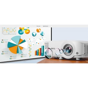 BenQ MS550, DLP, SVGA (800x600), 20 000:1, 3600 ANSI Lumens, Zoom 1.1x, Vertical Keystone, Speaker 2W, VGA, 2xHDMI, S-Video, RCA, VGA out,  Audio In/Out, RS232, USB mini B, 2.3 kg, White