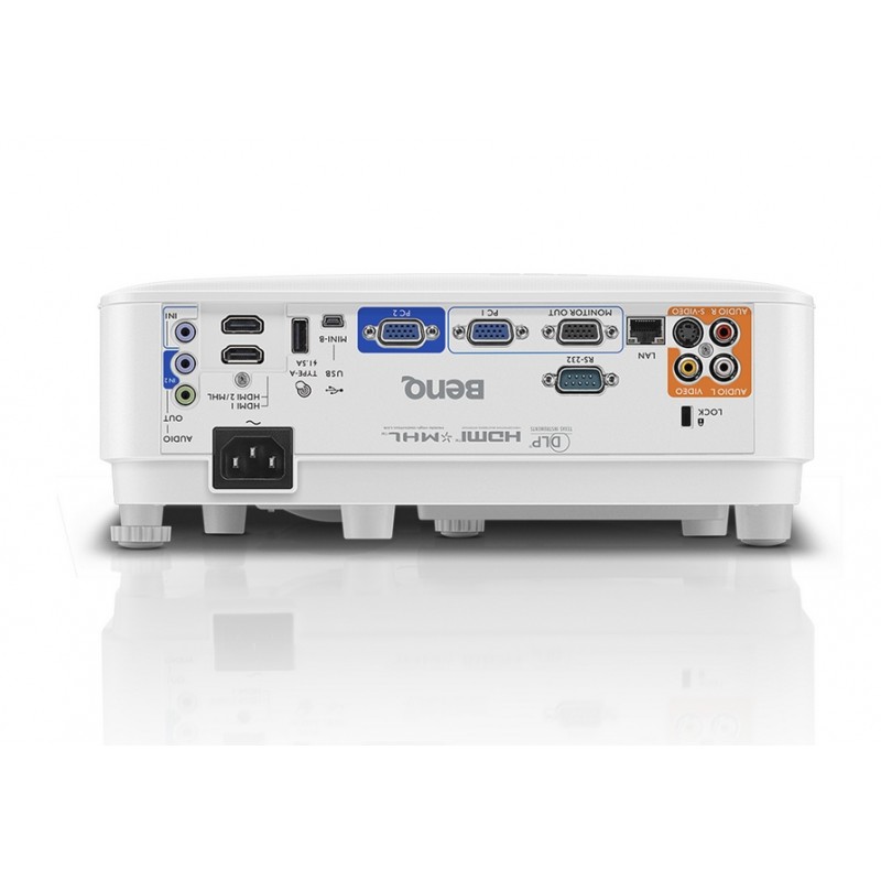BenQ MW826ST Short Throw, DLP, WXGA(1280x800), 20 000:1, 3400 ANSI Lumens, VGA, HDMI, USB, LAN RJ45, Speaker, Optional Interactive Kit
