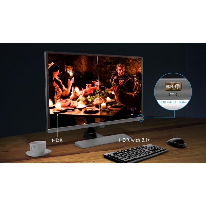 BenQ EL2870UE, 27.9, TN, 1ms, HDR with B.I.+, 3840x2160, 4K Gaming Monitor, 72% NTSC, FreeSync, LBL, Flicker-free, Smart focus, Super