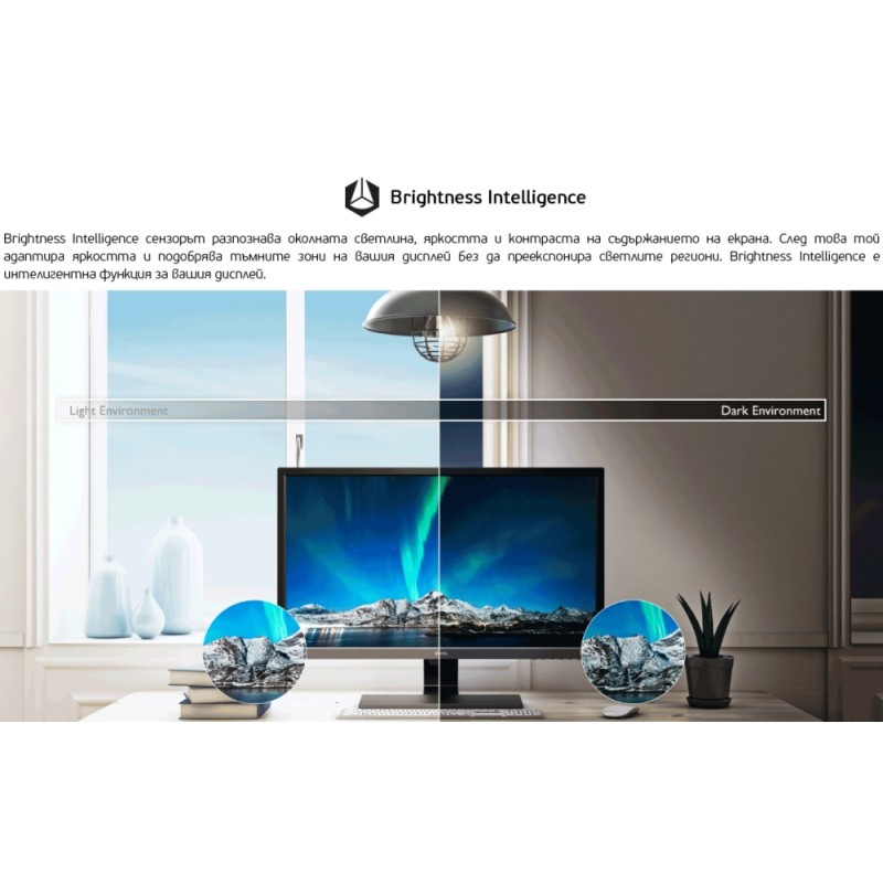 BenQ PD2500Q, 25 IPS LED, 4ms, 2560x1440 2K QHD, Designer Monitor, 100% sRGB, Eye Care, B.I., Flicker-free, 1000:1, DCR: 20M:1, 8bit