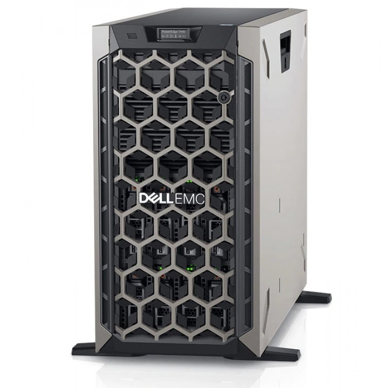 Dell PowerEdge T440, Intel Xeon Silver 4208 (11M Cache, 2.1GHz), 16GB RDIMM 3200, 1x 600GB 10k, PERC HBA11, iDrac9 Enterprise, On-Board