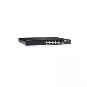 Dell EMC PowerSwitch N3224PX-ON, 24x10M/100M/1G/ 2.5G/5G/10G BASE-T RJ45 with 802.3bt Type-4 (90W) PoE, 4x 25G SFP28 ports, 2x 100G QSFP28, 1x1600W AC PSU, 1 EPS (optional), IO/PS