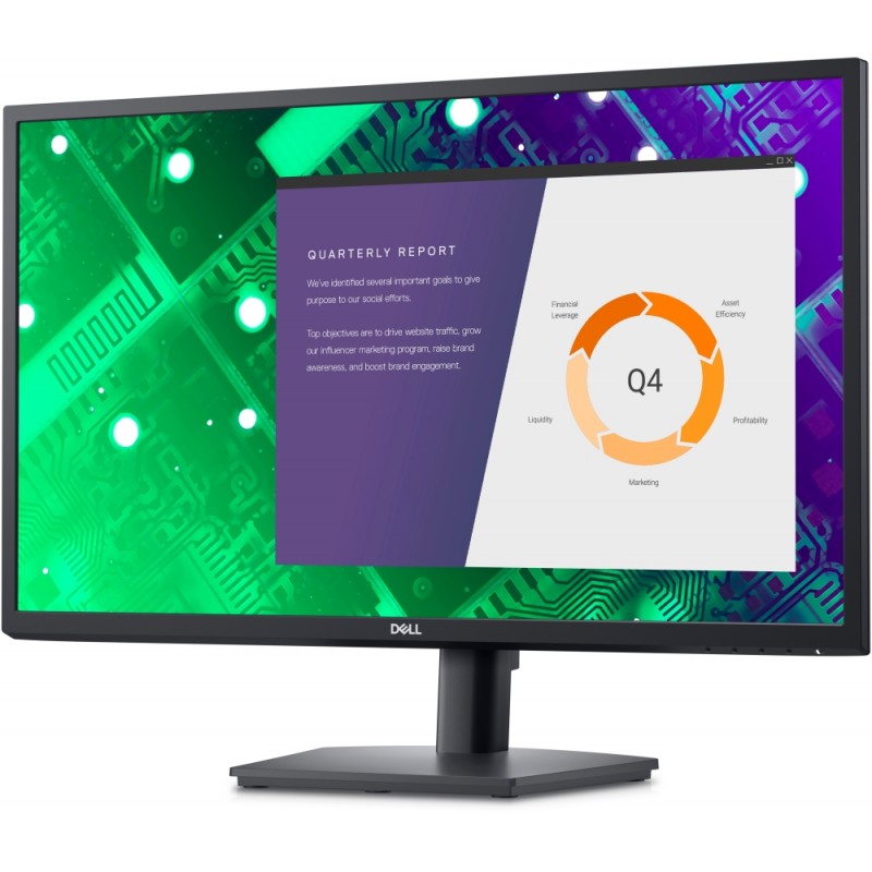 Dell E2722HS, 27 Wide LED Anti-Glare, IPS, 5ms, 1000:1, 300 cd/m2, 1920x1080 Full HD , HDMI, VGA, DisplayPort, ComfortView, Speakers