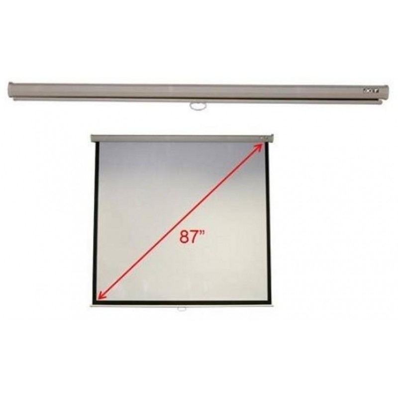 Acer M87-S01MW Projection Screen, 87 (4:3), 70x70 (Area 1740mm X 1740mm), Wall & Ceiling, Matte White, Manual, 5.5Kg, JZ.J7400.002