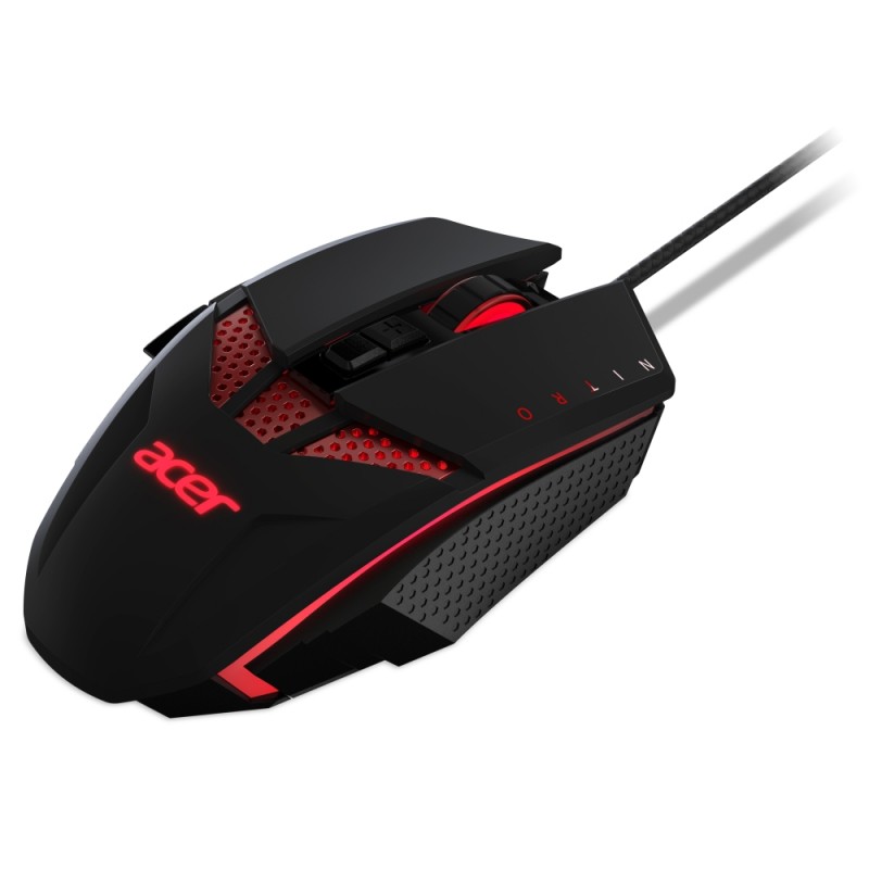 Acer Nitro Gaming Mouse Retail Pack, up to 4000 DPI, 6-level DPI Switch, 4 x 5g weights to customize, Burst Fire button, NP.MCE11.00G