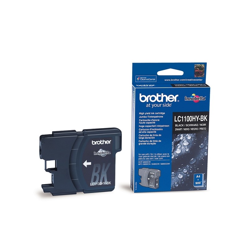 Brother LC-1100HYBK Ink Cartridge High Yield, LC1100HYBK