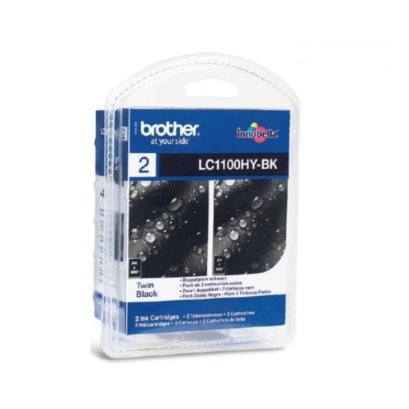 Brother LC-1100HYBK Ink Cartridge High Yield for MFC-6490, DCP-6690/6890 series (2 in pack), LC1100HYBKBP2