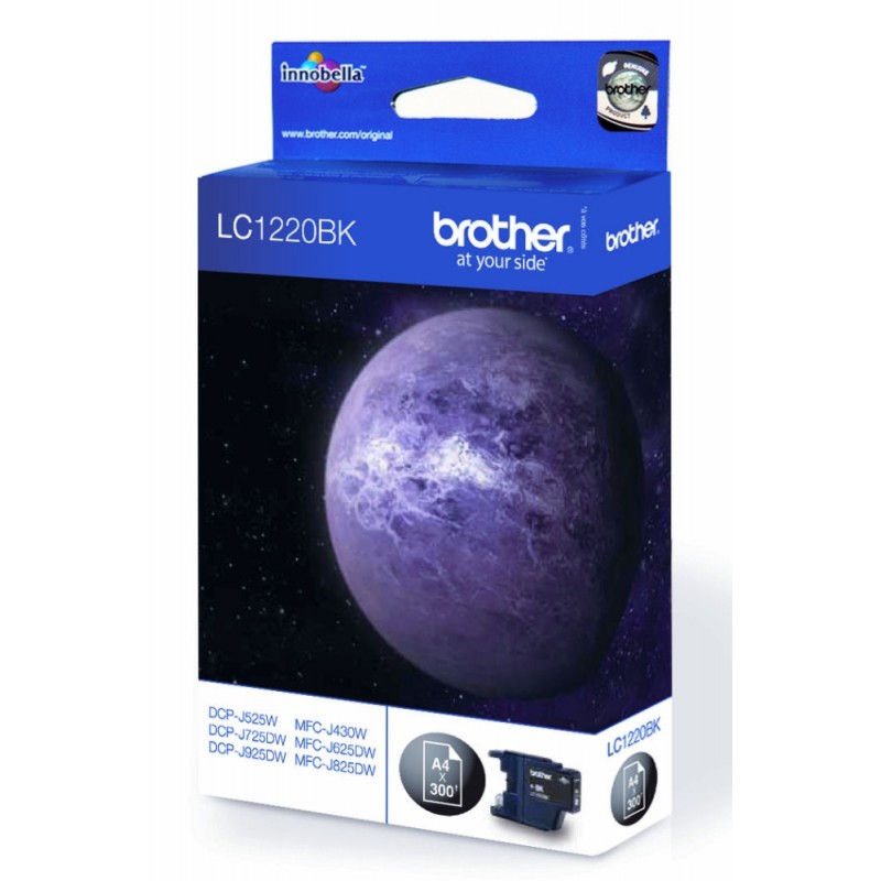 Brother LC-1220BK Ink Cartridge for DCP-J525W/DCP-J725DW/DCP-J925DW/MFC-J430W, LC1220BK