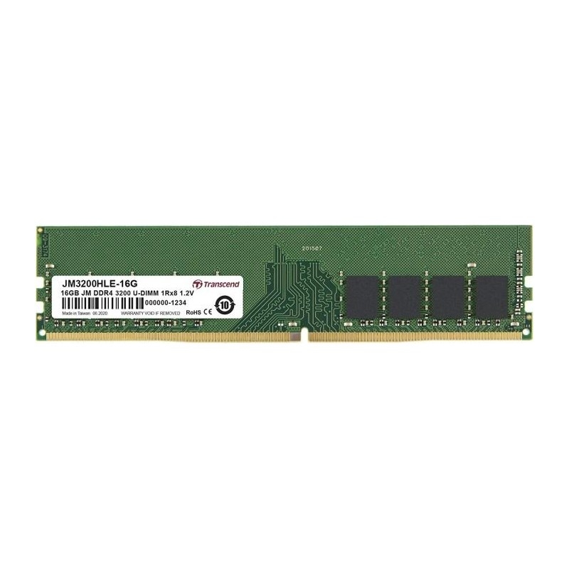 Transcend 8GB JM DDR4 3200Mhz U-DIMM 1Rx8 1Gx8 CL22 1.2V, JM3200HLB-8G