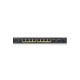 ZyXEL GS1100-10HP, 10-port Desktop Gigabit Ethernet switch: 8x Gigabit metal + 2x SFP, 802.3az (Green), PoE 802.3at (High Power, 30W) -