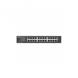 ZyXEL GS1100-24E 24-port Gigabit Unmanaged switch v3, Fanless, 802.3az (Green), desktop/19" rackmount