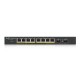 ZyXEL GS1900-10HP v2, 8-port GbE L2 PoE Smart Switch + 2 SFP slots, 802.3at, desktop, fanless, 70 Watt, GS1900-10HP-EU0102F