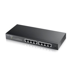 ZyXEL GS1900-8, 8 port GbE L2 smart switch, desktop, fanless