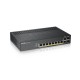 ZyXEL GS1920-8HPv2, 10 Port Smart Managed Switch 8x Gigabit Copper and 2x Gigabit dual pers., hybrid mode, standalone or NebulaFlex