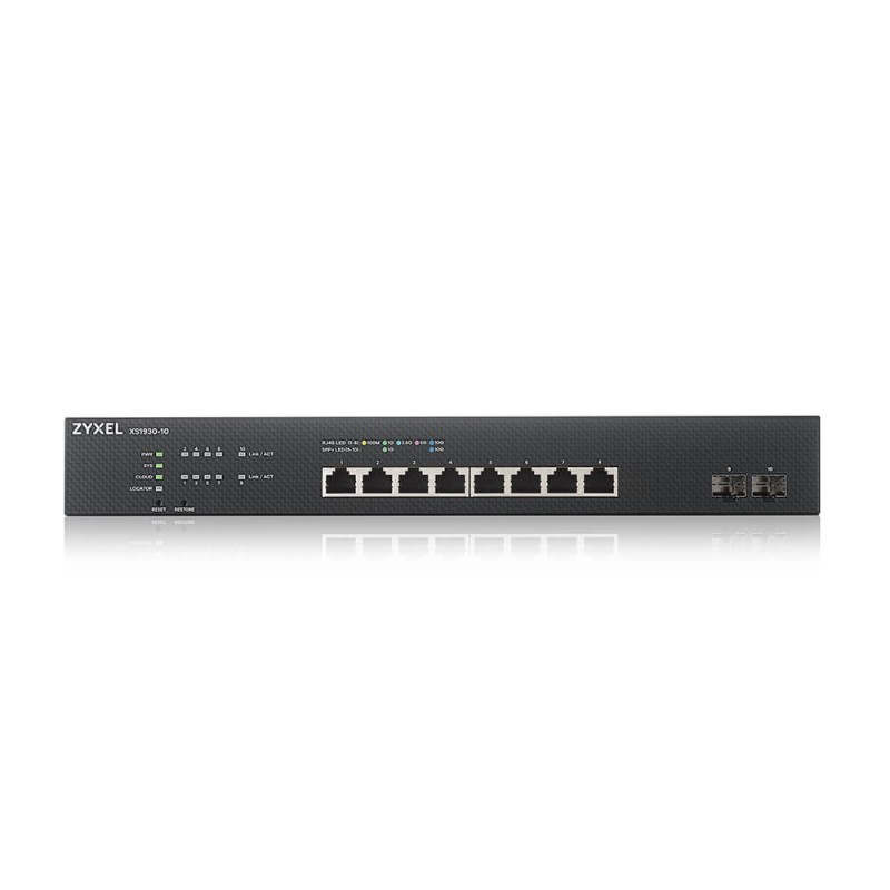 ZyXEL XS1930-10, 8-port Multi-Gigabit Smart Managed Switch with 2 SFP+ Uplink, XS1930-10-ZZ0101F