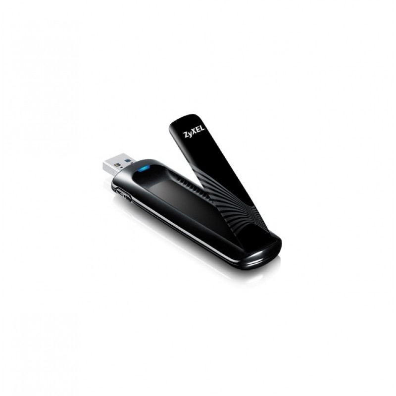 ZyXEL NWD6605, Dual-Band Wireless AC1200 USB Adapter, 802.11ac (300Mbps/2.4GHz+867Mbps/5GHz), back compatibility with 802.11b/g/n/a, WPS