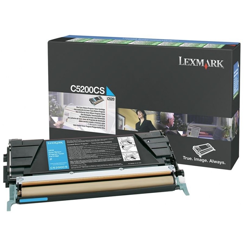 Lexmark C520, C530 Cyan Return Programme Toner Cartridge (1.5K), C5200CS