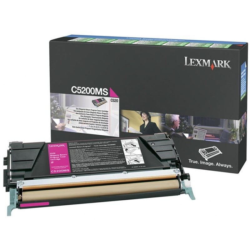 Lexmark C520, C530 Magenta Return Programme Toner Cartridge (1.5K), C5200MS