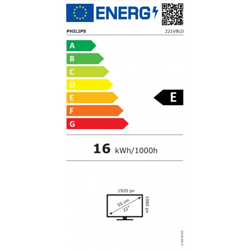 Philips 221V8LD, 21.5 VA WLED, 1920x1080@75Hz, 4ms GtG, 250cd/m2, 3000:1, Mega Infinity DCR, Adaptive Sync, FlickerFree, Low Blue Mode