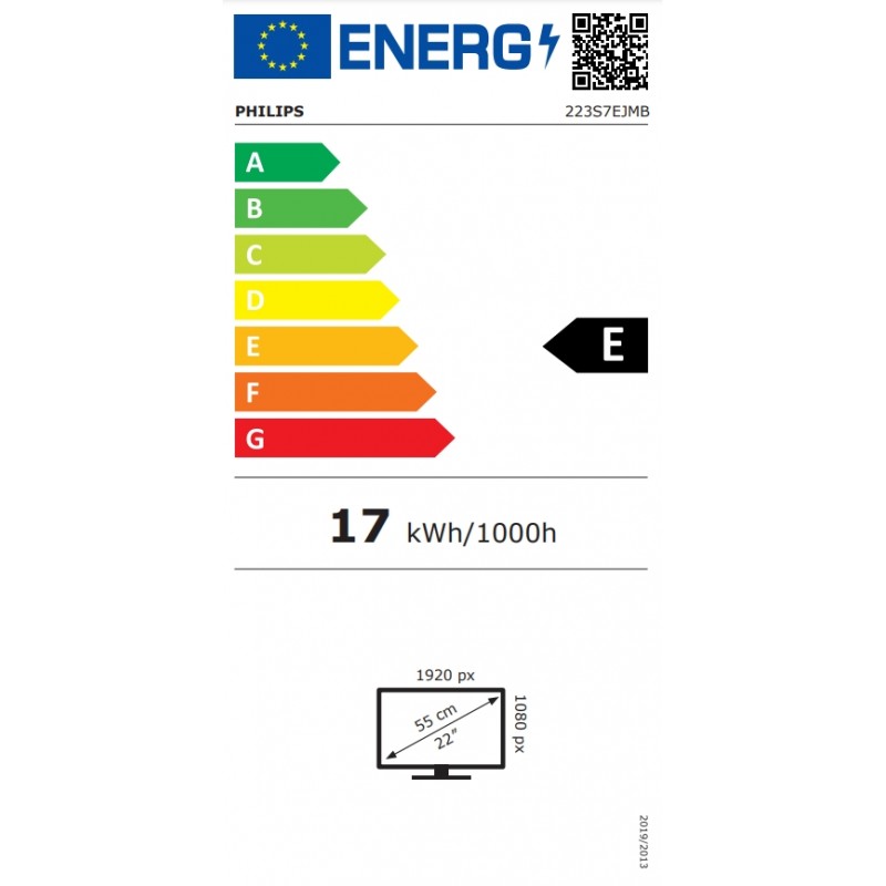 Philips 223S7EJMB, 21.5Wide IPS, LED, 5ms, 1000:1, 20M:1 DCR,250 cd/m2, 1920x1080@60Hz, Tilt, Swivel, Heigh Adjust, Pivot, D-Sub, HDMI