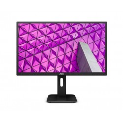 AOC Q27P1, 27" Wide IPS LED, 5ms, 50M:1DCR, 250cd/m2, 2560x1440@60Hz, Speakers, Tilt, Pivot, Height Adjust, D-SUB, DVI, HDMI, MHL, DP, USB, Black