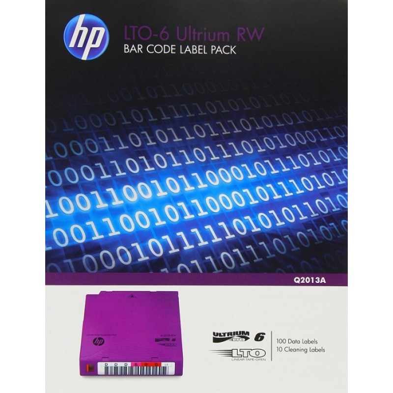 HP LTO-6 Ultrium RW Bar Code Label Pack, Q2013A