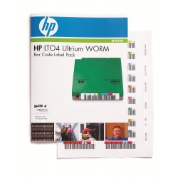 HP LTO4 Ultrium WORM Bar Code label pack