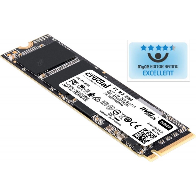 Crucial SSD P1 500GB  P1 M.2 NVMe PCIe 3.0 x 4, CT500P1SSD8