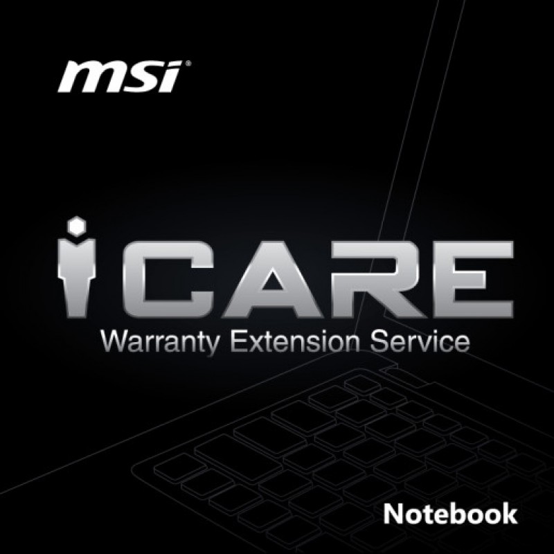 MSI 1Y WARRANTY EXTENSION FOR Notebook, It need to be register with the end-user invoice of NOTEBOOK within 30 days, 957-1XXXXE-008