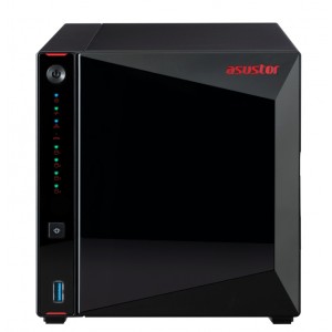 Asustor AS5304T, 4-Bay NAS, Intel Celeron J4105 Quad-Core 1.5 GHz (burst up 2.5 GHz), 4 GB SO-DIMM DDR4,4 x 2.5"/3.5" SATA3 HDD or SSD 2.5 GbE x 2, USB 3.2 Gen 1 Type A x 3, WOW (Wake on WAN), WOL, System Sleep Mode, AES-NI hardware encryption