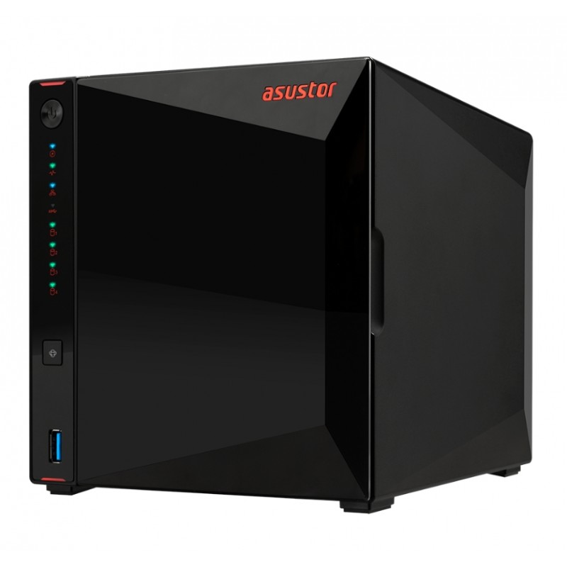 Asustor AS5304T, 4-Bay NAS, Intel Celeron J4105 Quad-Core 1.5 GHz (burst up 2.5 GHz), 4 GB SO-DIMM DDR4,4 x 2.5/3.5 SATA3 HDD or SSD