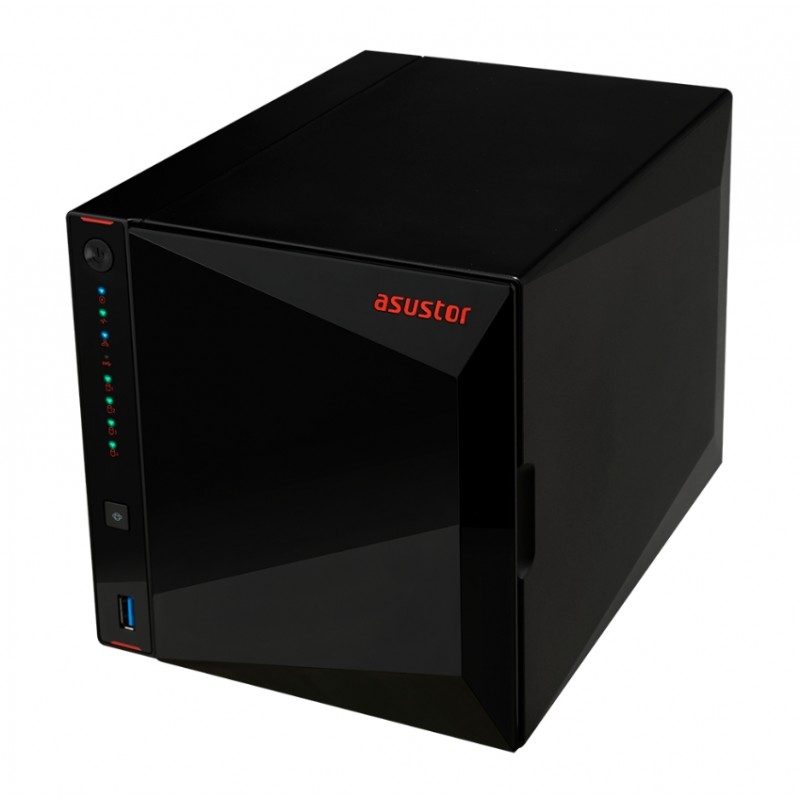 Asustor AS5304T, 4-Bay NAS, Intel Celeron J4105 Quad-Core 1.5 GHz (burst up 2.5 GHz), 4 GB SO-DIMM DDR4,4 x 2.5/3.5 SATA3 HDD or SSD