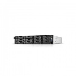 Asustor AS6512RD,2U 12-bay NAS, Intel ATOM C3538 Quad-Core, 8GB DDR4 (Max 128Gb), 2x 2.5G 2x GLAN, PCIe Gen3 by4GbEx1, 4 USB 3.2Gen2 Type-A, PS 350W Redundant, Rail Kit