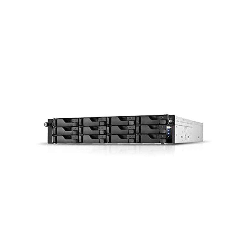 Asustor AS6512RD,2U 12-bay NAS, Intel ATOM C3538 Quad-Core, 8GB DDR4 (Max 128Gb), 2x 2.5G 2x GLAN, PCIe Gen3 by4GbEx1, 4 USB 3.2Gen2