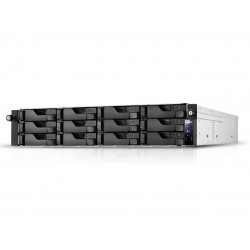 Asustor AS7112RDX, 12-bay NAS, Intel Xeon Quad-Core E-2224 3.4GHz (up to 4.6GHz), 8GB DDR4 ECC UDIMM (Max.128G), 2 M.2 PCIe,1 PCIe Gen3 by8, 2 PCIe Gen3 by4GbEx4, 4 USB 3.2Gen2 Type-A, 2 USB 3.2Gen2 Type-C, WoL, Sys Sleep Mode, AES-NI hardw. encr., lock 