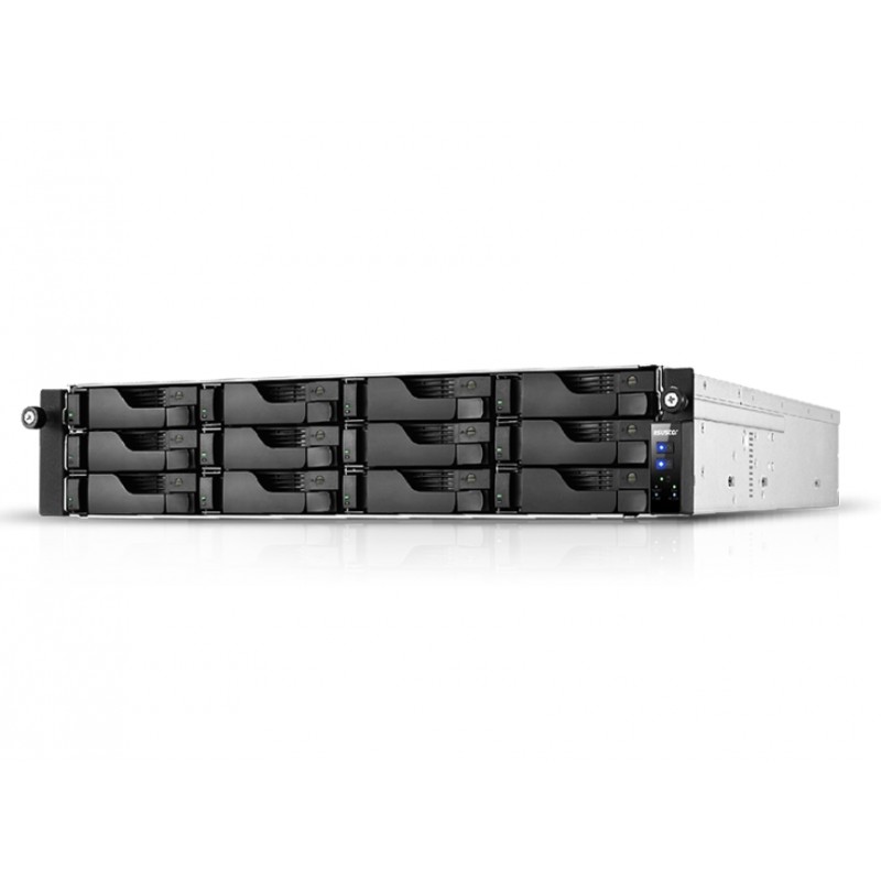 Asustor AS7112RDX, 12-bay NAS, Intel Xeon Quad-Core E-2224 3.4GHz (up to 4.6GHz), 8GB DDR4 ECC UDIMM (Max.128G), 2 M.2 PCIe,1 PCIe Gen3