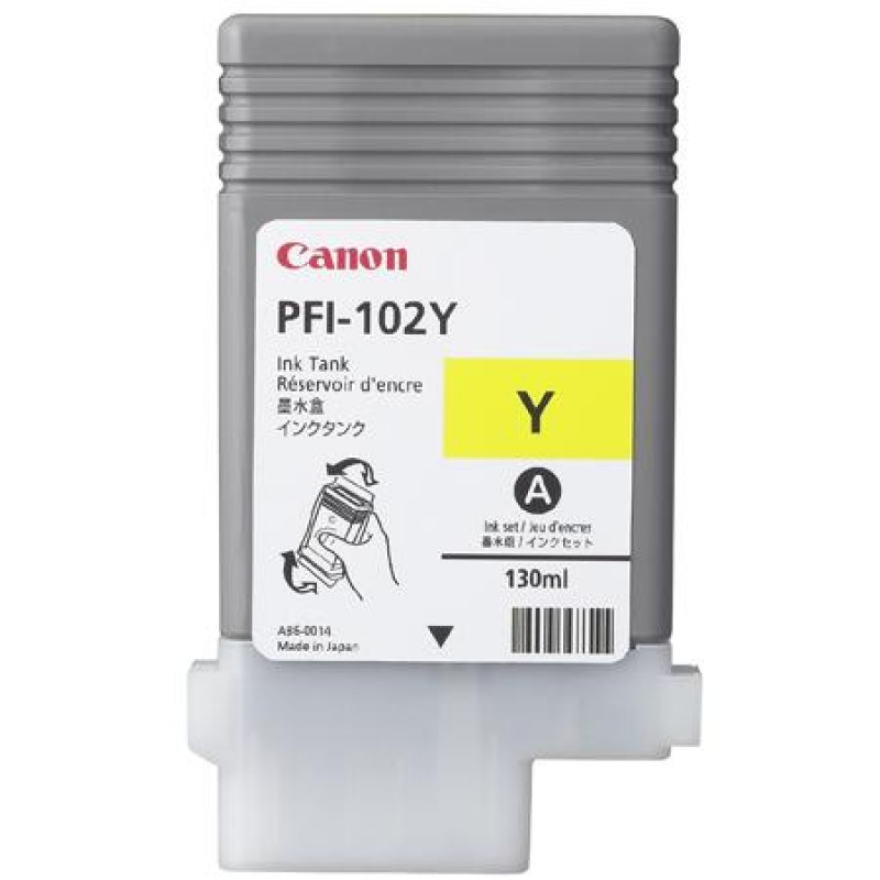 Canon PFI-102, Yellow, 0898B001AA