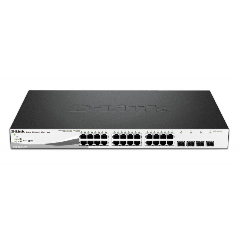 D-Link 24 PoE 10/100/1000 Base-T port with 4 x 1000Base-T /SFP ports, DGS-1210-28P