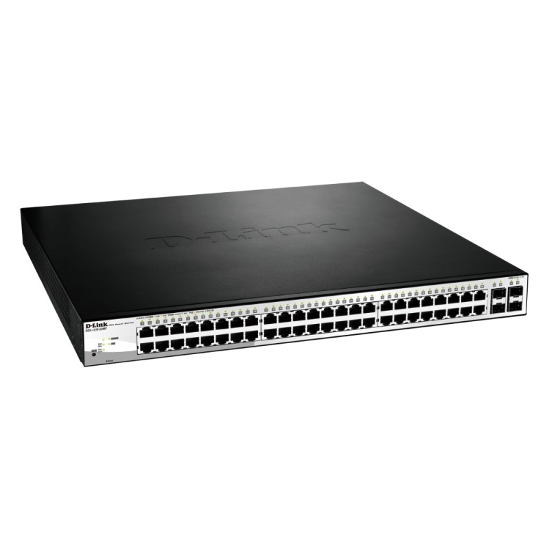 D-Link 52-Port PoE Gigabit Smart Switch 370W PoE, DGS-1210-52MP