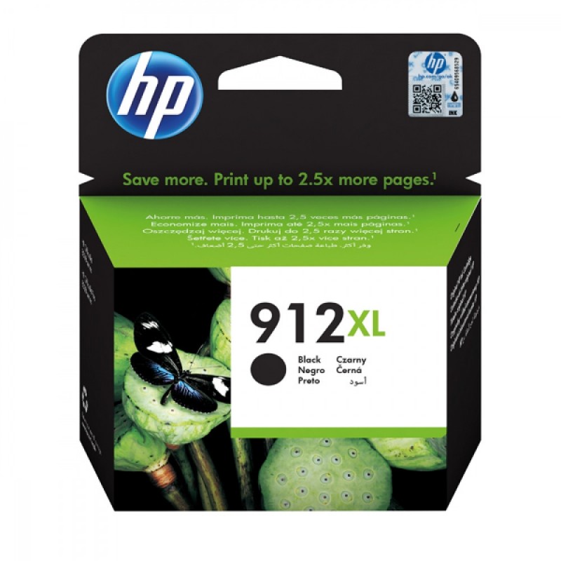HP 912XL High Yield Black Original Ink Cartridge, 3YL84AE