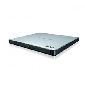 Hitachi-LG GP57ES40 Ultra Slim External DVD-RW, Super Multi, Double Layer, TV connectivity, Silver