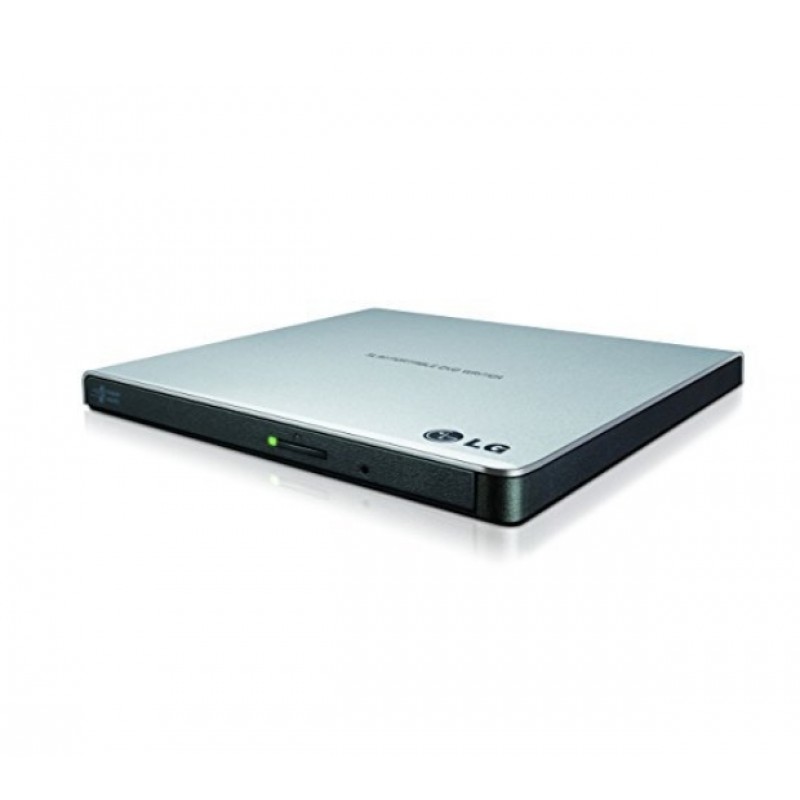 Hitachi-LG GP57ES40 Ultra Slim External DVD-RW, Super Multi, Double Layer, TV connectivity, Silver, GP57ES40.AHLE10B