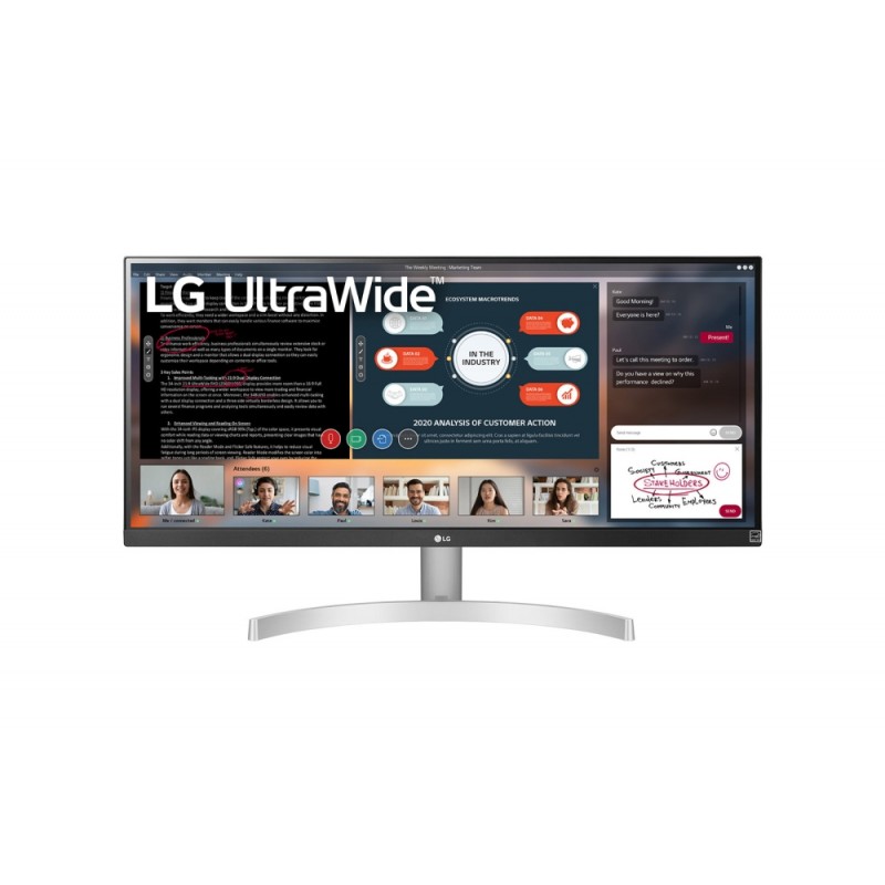 LG 29WN600-W, 29 UltraWide AG, IPS Panel, 5ms, CR 1000:1, 250 cd/m2, 21:9, 2560x1080, HDR 10, sRGB over 99% , Radeon FreeSync, 75Hz
